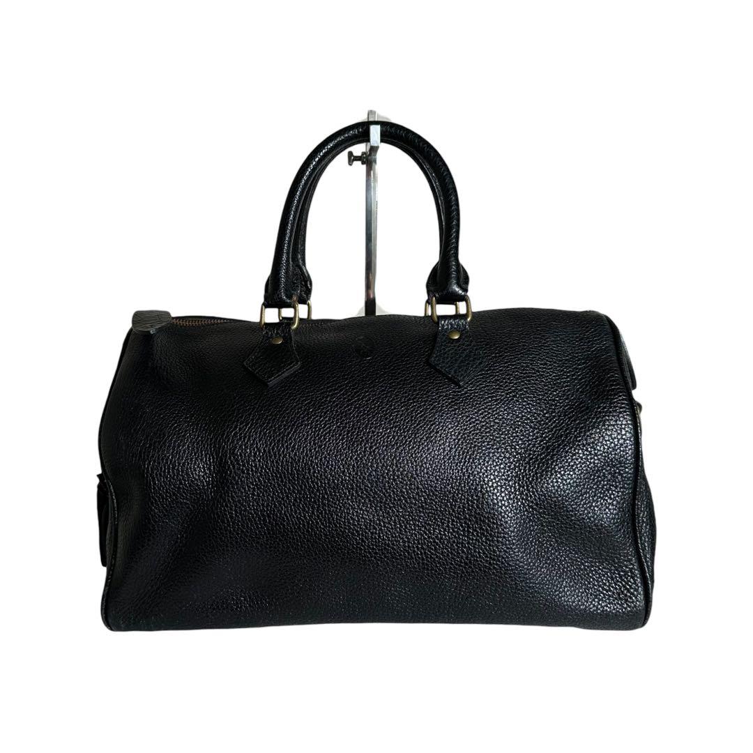 ポロ ラルフローレン　ミニ ボストンバッグ　本革　レザー　ブラック