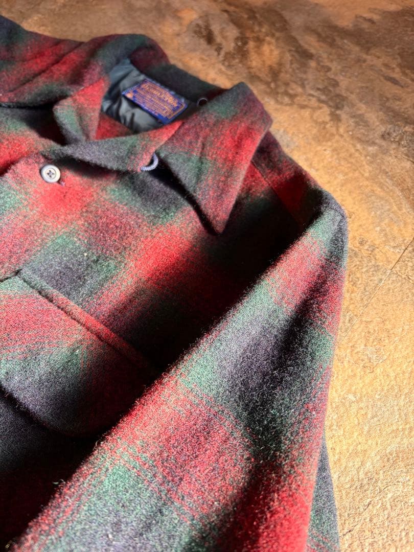 70S PENDLETON ペンドルトン オンブレ ボードシャツ オープンカラー