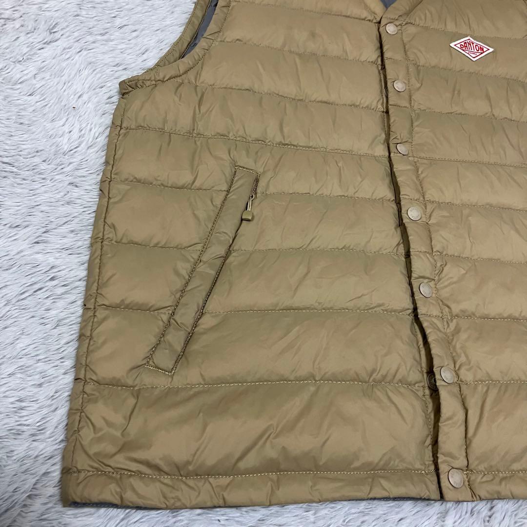 DANTON ダントン インナーダウンベスト ベージュブラウン サイズ36