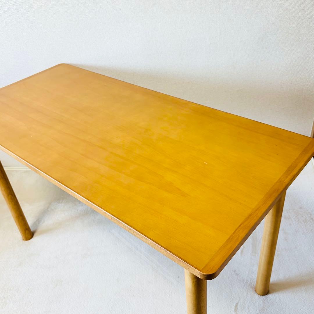 無印良品 MUJI 木製テーブル 幅120×奥行55 ラバーウッド材　ナチュラル