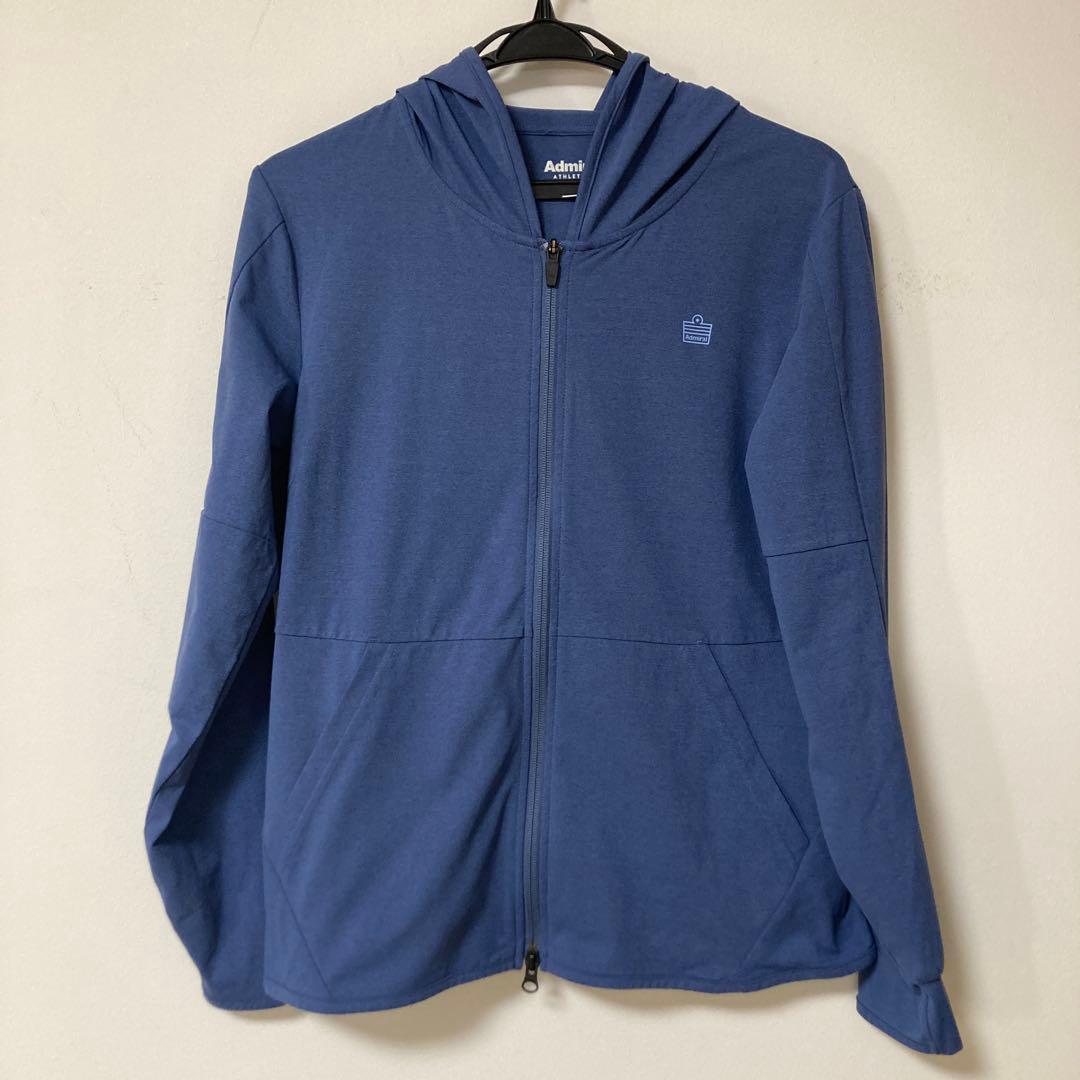Admiral カットソージップフーディパーカー　ATLA561 M青
