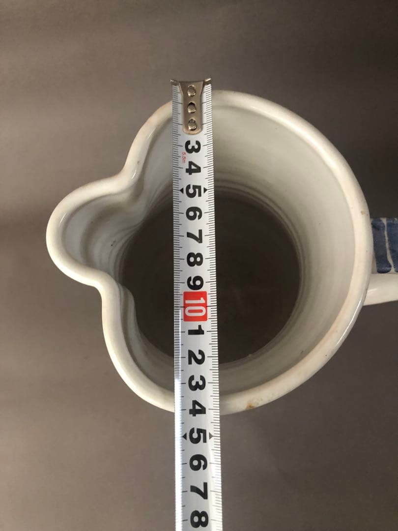 スペイン陶器　花柄のマニセス焼　水差し　ピッチャー