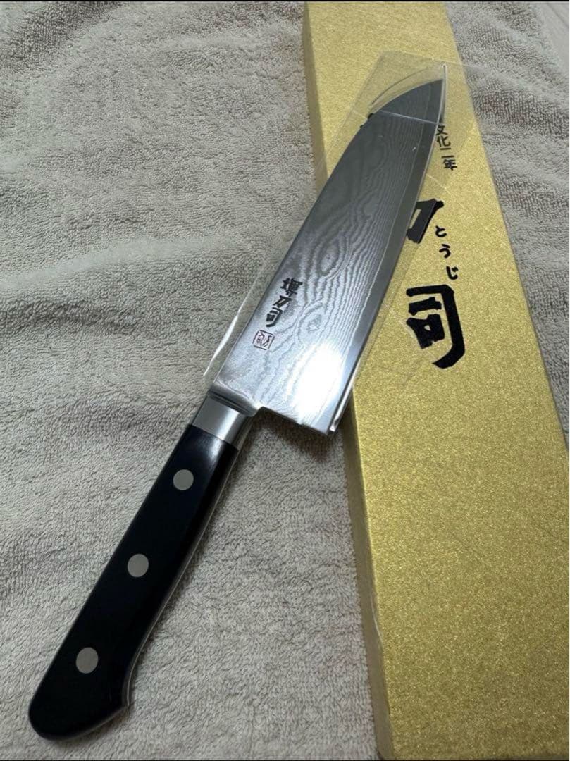 堺刀司　ダマスカス三徳包丁