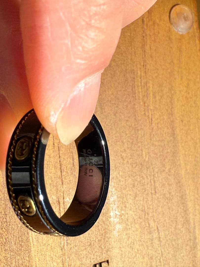 GUCCI セラミックリング 10号