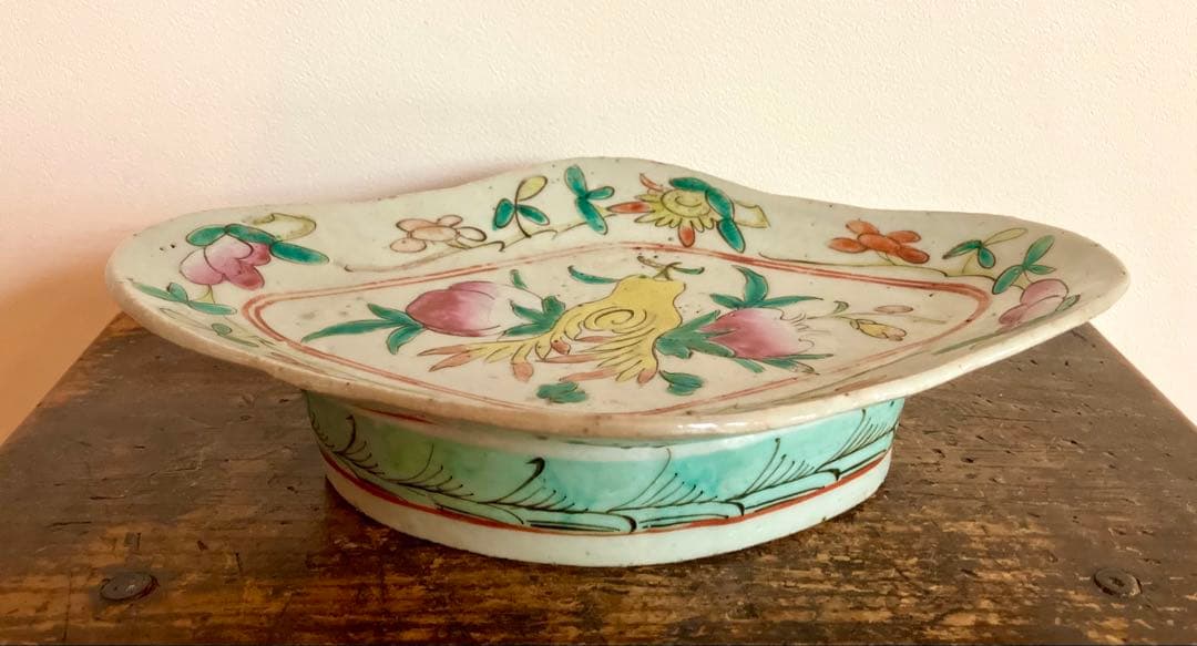 最終お値下げ　骨董　色絵　アンティーク　菓子鉢　唐物　清　粉彩　古伊万里