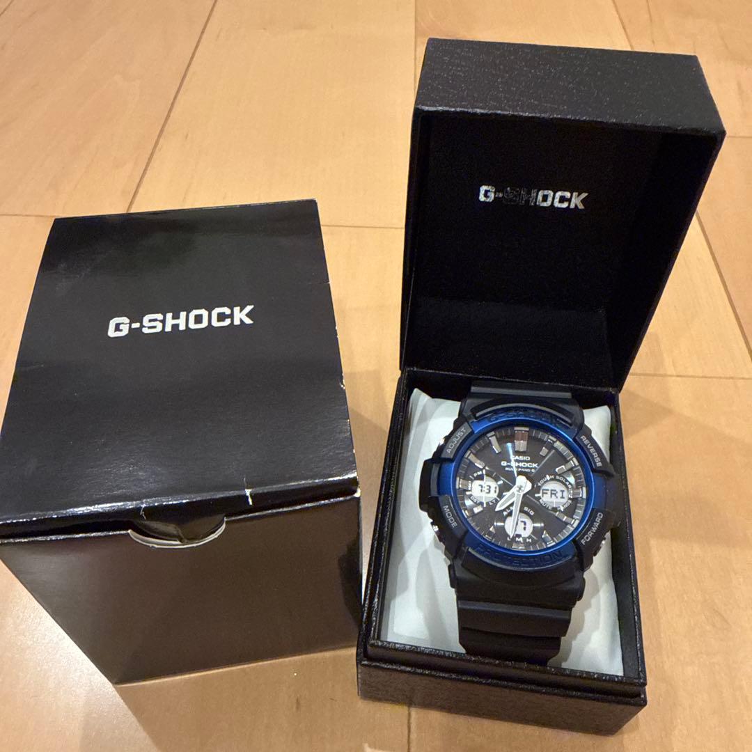 中古品　カシオ　G-SHOCK GAW-100B 電波ソーラー腕時計