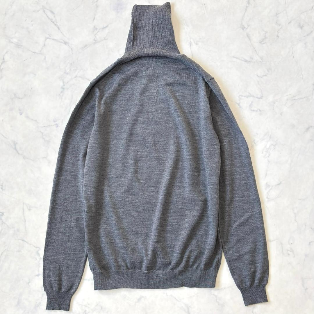 ザノーネ ZANONE タートルネック ハイゲージニット グレー 46 tx2