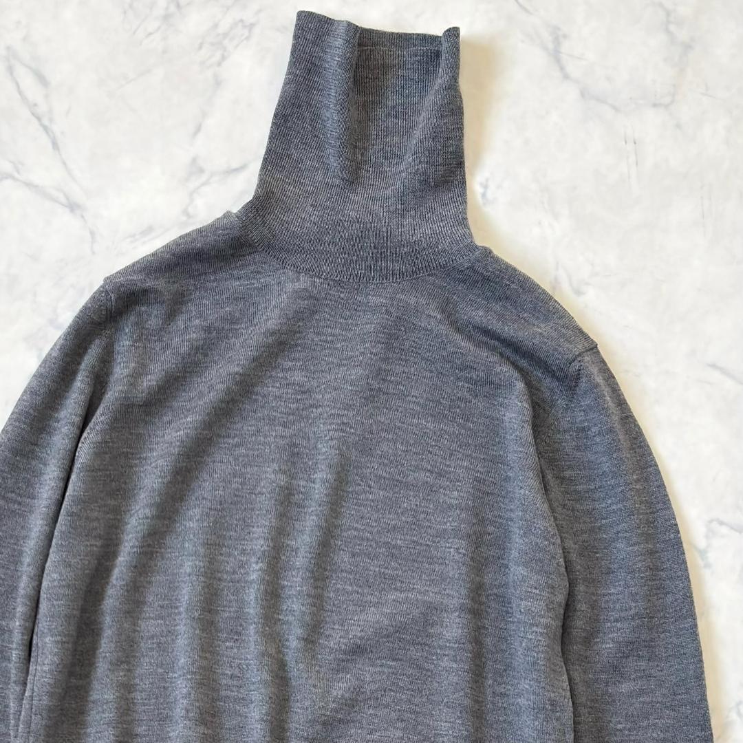 ザノーネ ZANONE タートルネック ハイゲージニット グレー 46 tx2