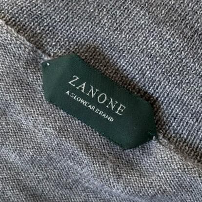 ザノーネ ZANONE タートルネック ハイゲージニット グレー 46 tx2