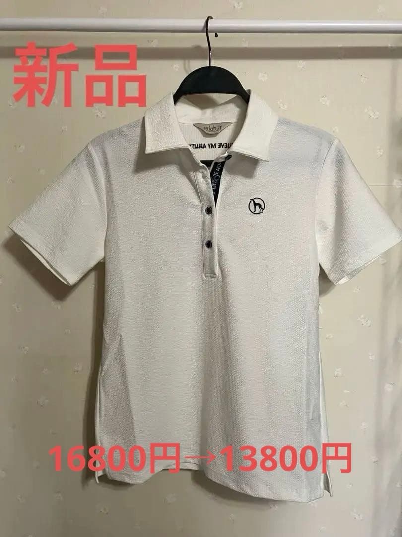 大幅値下げ　ゴルフシャツ　レディース　白　新品　Ｍサイズ　adabat