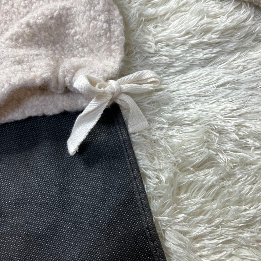 美品✨24AW かぐれ　ボアプルオーバー　ボトルネック　ベージュ　FREE