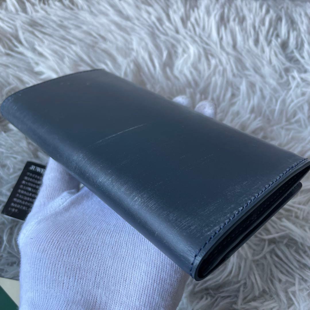 【未使用レベル】プレリー ギンザ 長財布 ブライドルレザー ネイビー