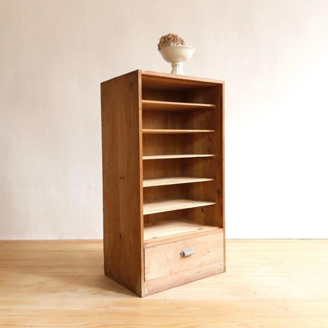 木製　収納棚　小ぶり　高さ約91.5㎝　古道具　古家具　ビンテージ　アンティーク