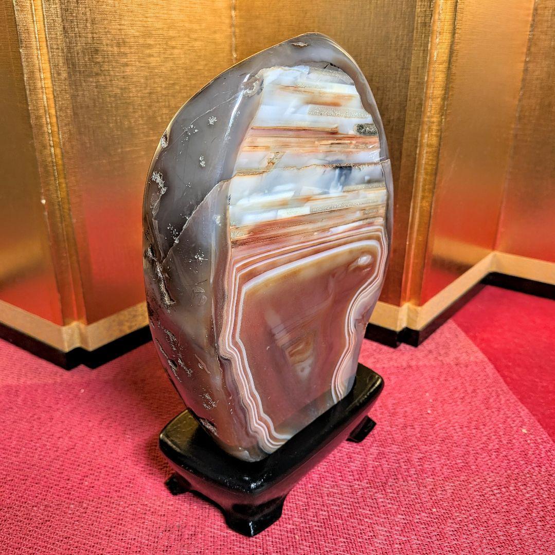 メノウ 1.8㌔ 鑑賞石 観賞石 水石 盆石 天然石 鉱物 ジャスパー