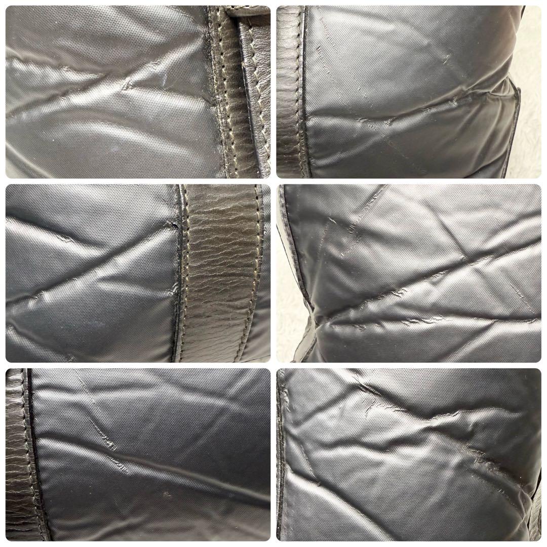 ハンティングワールド バチュー ナイロン レザー トートバック A4 ブラック