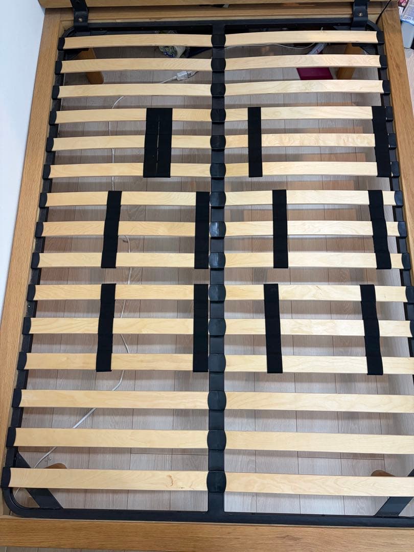 無印良品　ベッドフレーム　ダブル　オーク材　旧型