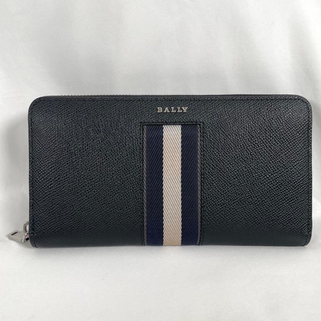 未使用に近い BALLY バリー 長財布 ラウンドファスナー Ribbon