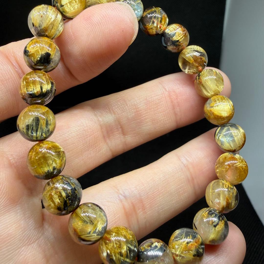 ■ハイクオリティ 太陽放射 ゴールド タイチン ルチル クォーツ 096■