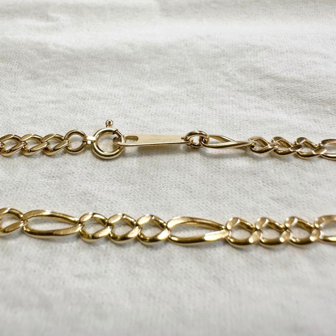 K18 18金 フィガロ ブレスレット 19cm
