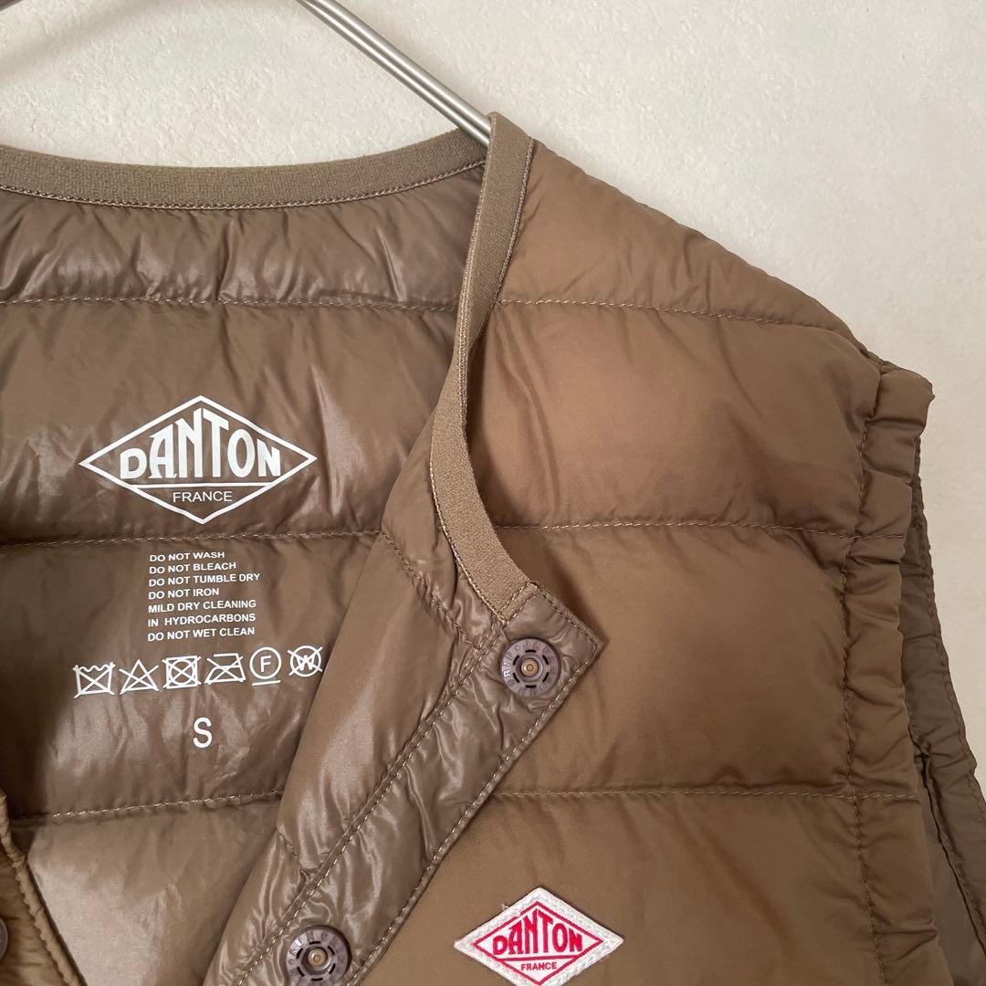 DANTONインナーダウンベスト ブラウン レディースS ダントン
