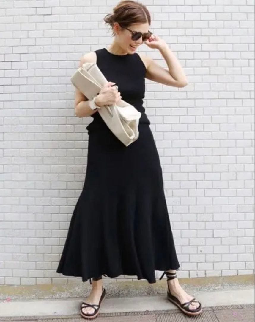 Deuxieme Classe SAMARAリブフレアスカート