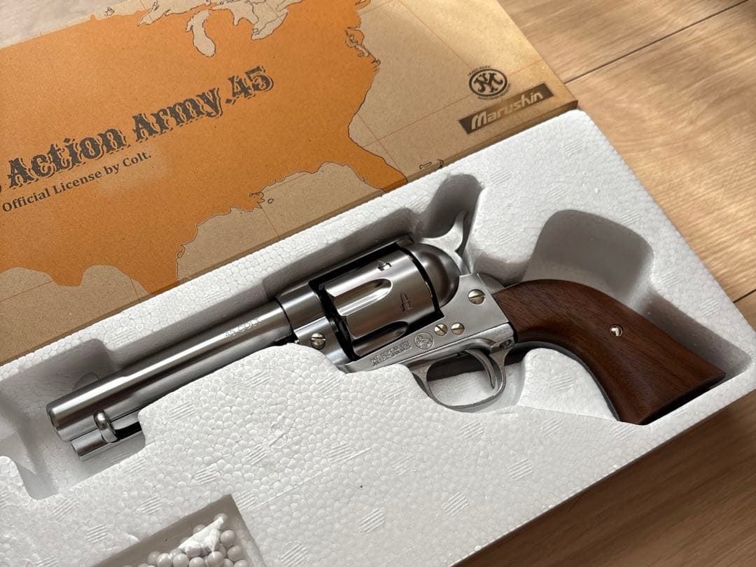 SAA.45 シビリアン シルバーABS 木製グリップ仕様