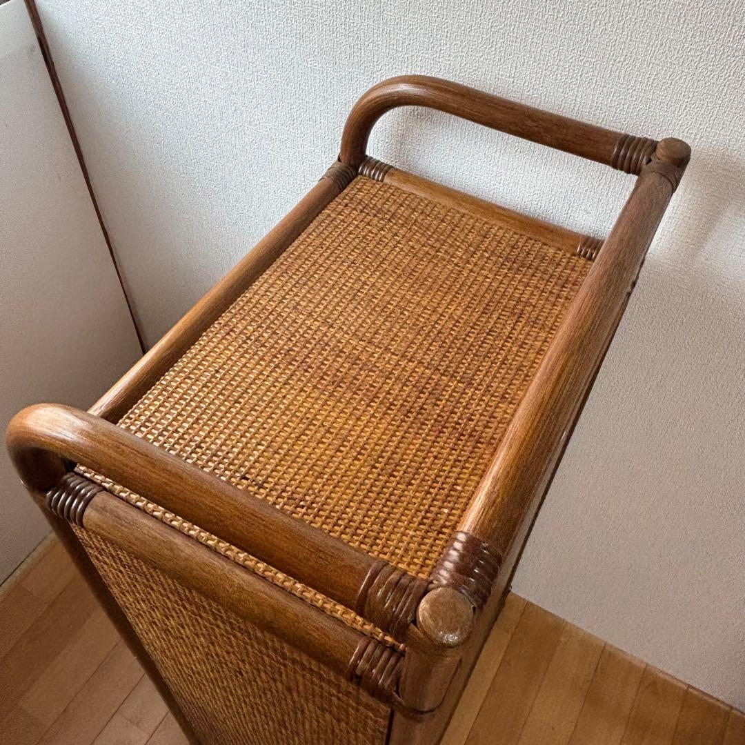 藤ラタン　チェスト　6段引き出し　カゴ収納家具　箪笥　整理棚