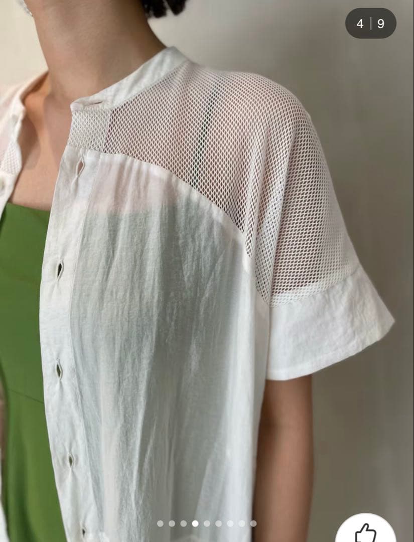 新品★ メッシュドッキングシャツ