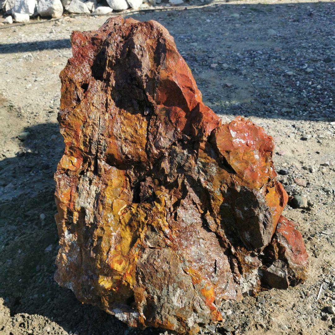 福島産　ジャスパー　108キロ　碧玉　庭石　石　鑑賞石　庭　ガーデニング