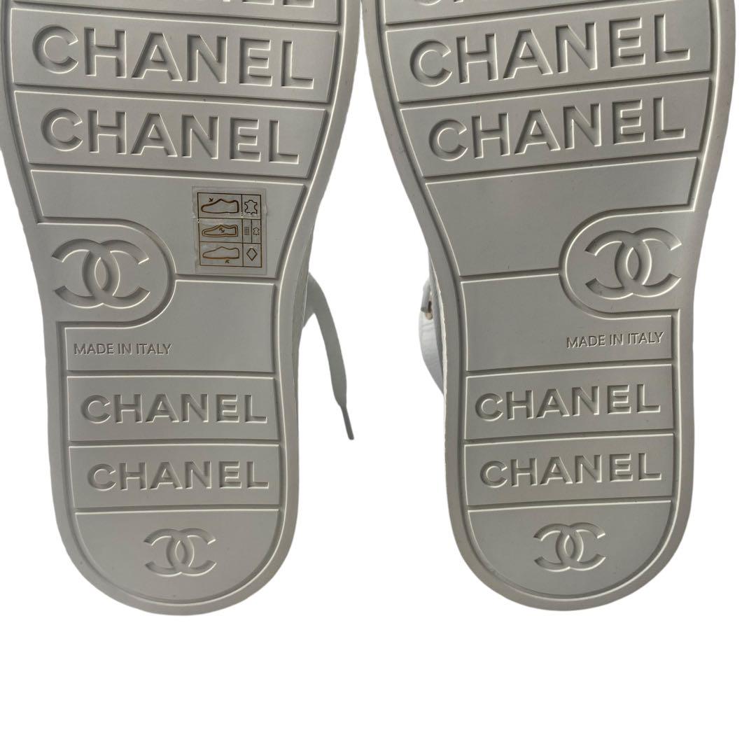 未使用 CHANEL ココマーク ハイカットスニーカー G45561 35C