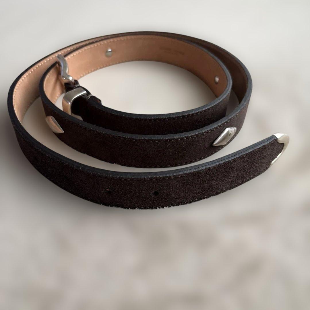 【値下げBEAMS】 ディノマッティア ビームス別注スタッズ ナローレザーベルト