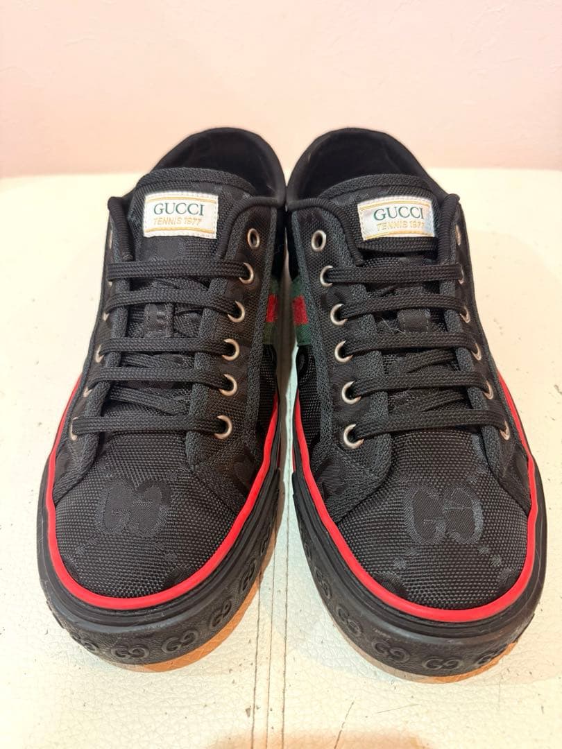 美品 本物格安 GUCCI グッチ メンズ スニーカー GG