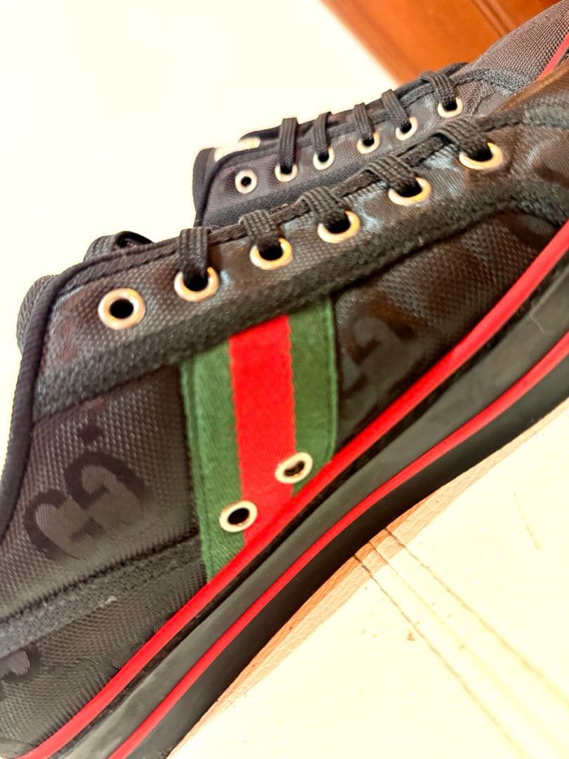 美品 本物格安 GUCCI グッチ メンズ スニーカー GG