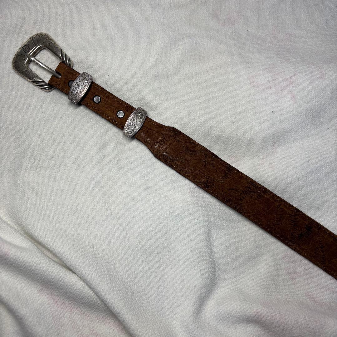 Lucchese ルケーシー　本革ベルト　ウエスタン　105cm 34インチ