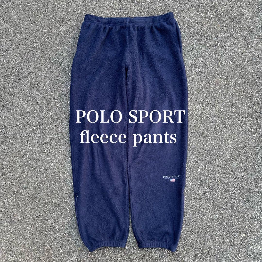 【超希少◎】POLO SPORT　フリースパンツ　刺繍　星条旗　USA製　90s