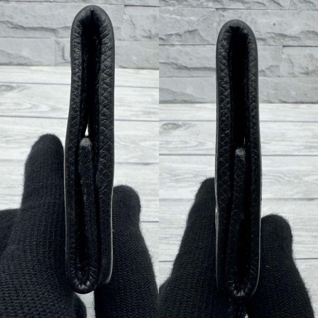 【美品】ブルガリ　ケース　ブルガリマン　サークルロゴ　レザー　ブラック