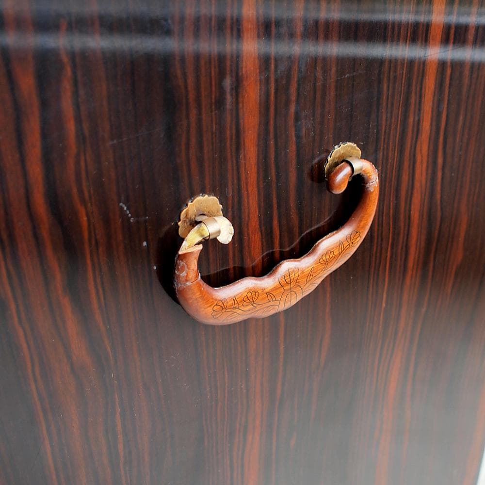 木象嵌 唐木無垢材 3段チェスト 鍵無 寄木 ZR24121