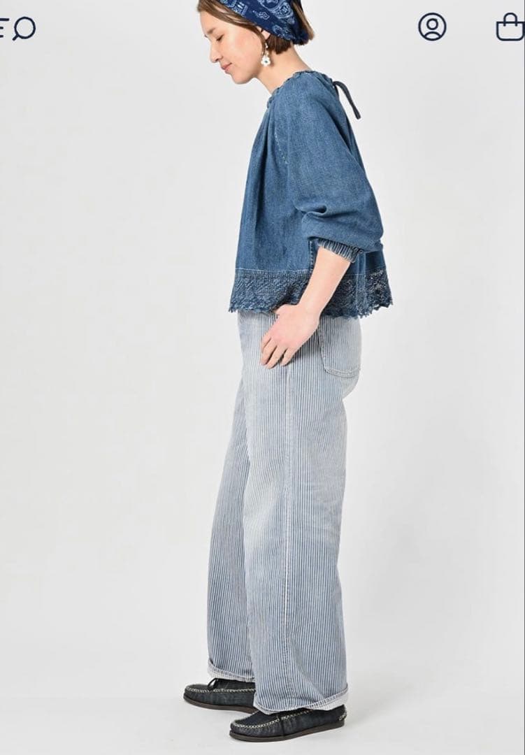 新品完売45Rライ麦デニムバチ姫ヒッコリー