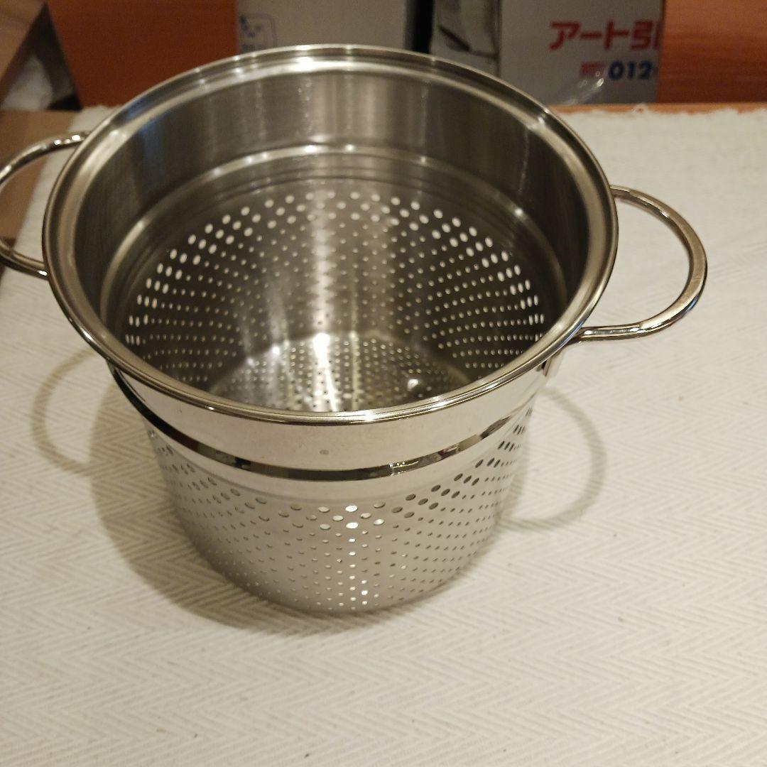 ステンレス製パスタ鍋とコランダーセット