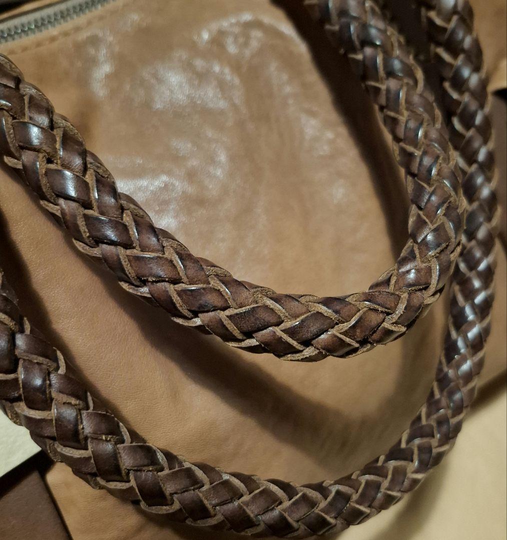 タグ付き genten ゲンテン 2way レザー ボストンバッグ ショルダー