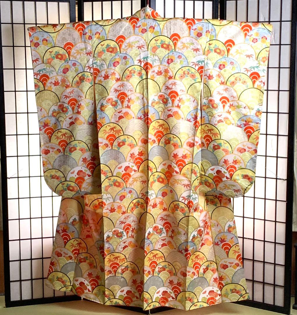 m*m様 【美品】振袖　正絹100% 5点　フルセット　身丈160cm 吉祥紋様