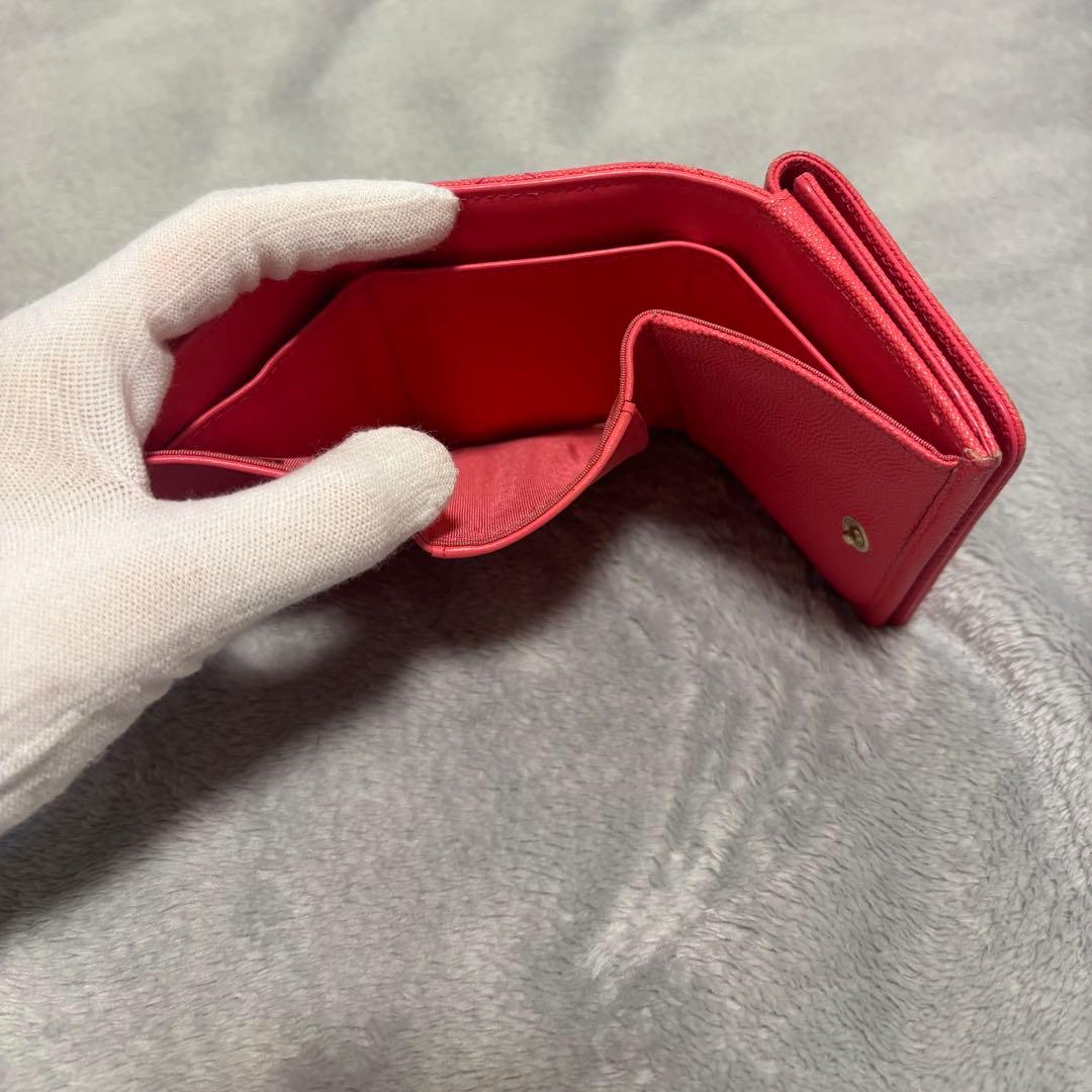 CHANEL ミニウォレット 三つ折り財布　マドモアゼル ピンク