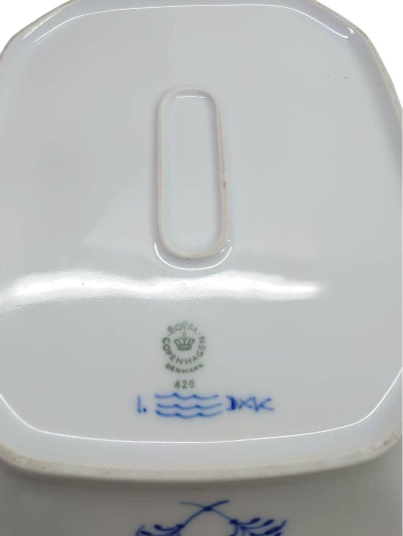 希少 ロイヤルコペンハーゲン フルレース ケーキディッシュ スクエア