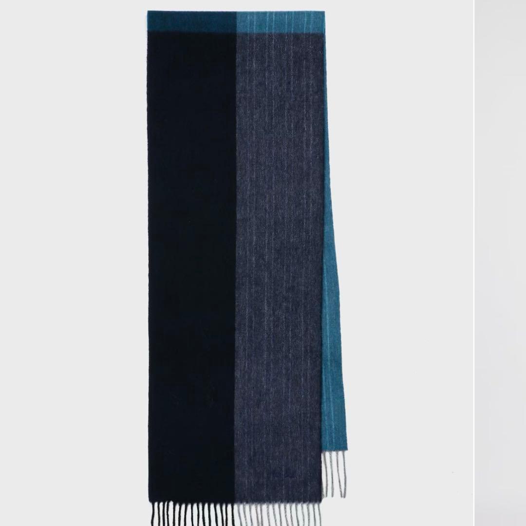 新品　カラーブロッキング カシミヤブレンド マフラー　ポールスミス