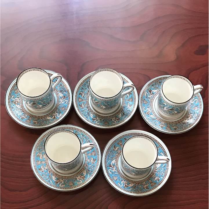 ウェッジウッド  フロレンティーン ターコイズ5客