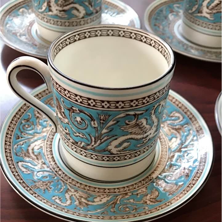 ウェッジウッド  フロレンティーン ターコイズ5客