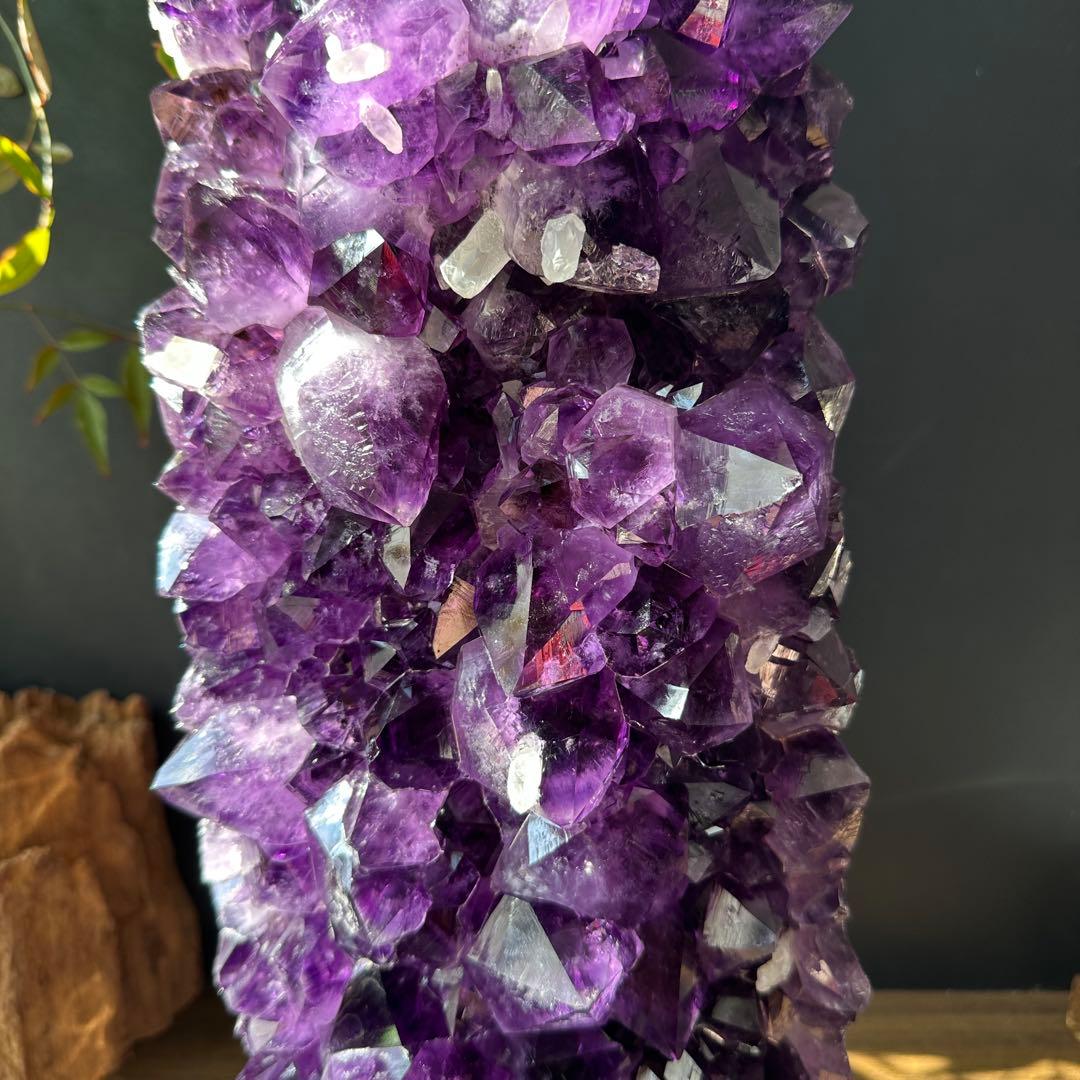 【最高品質】天然石 アメジストの原石　置物G.302