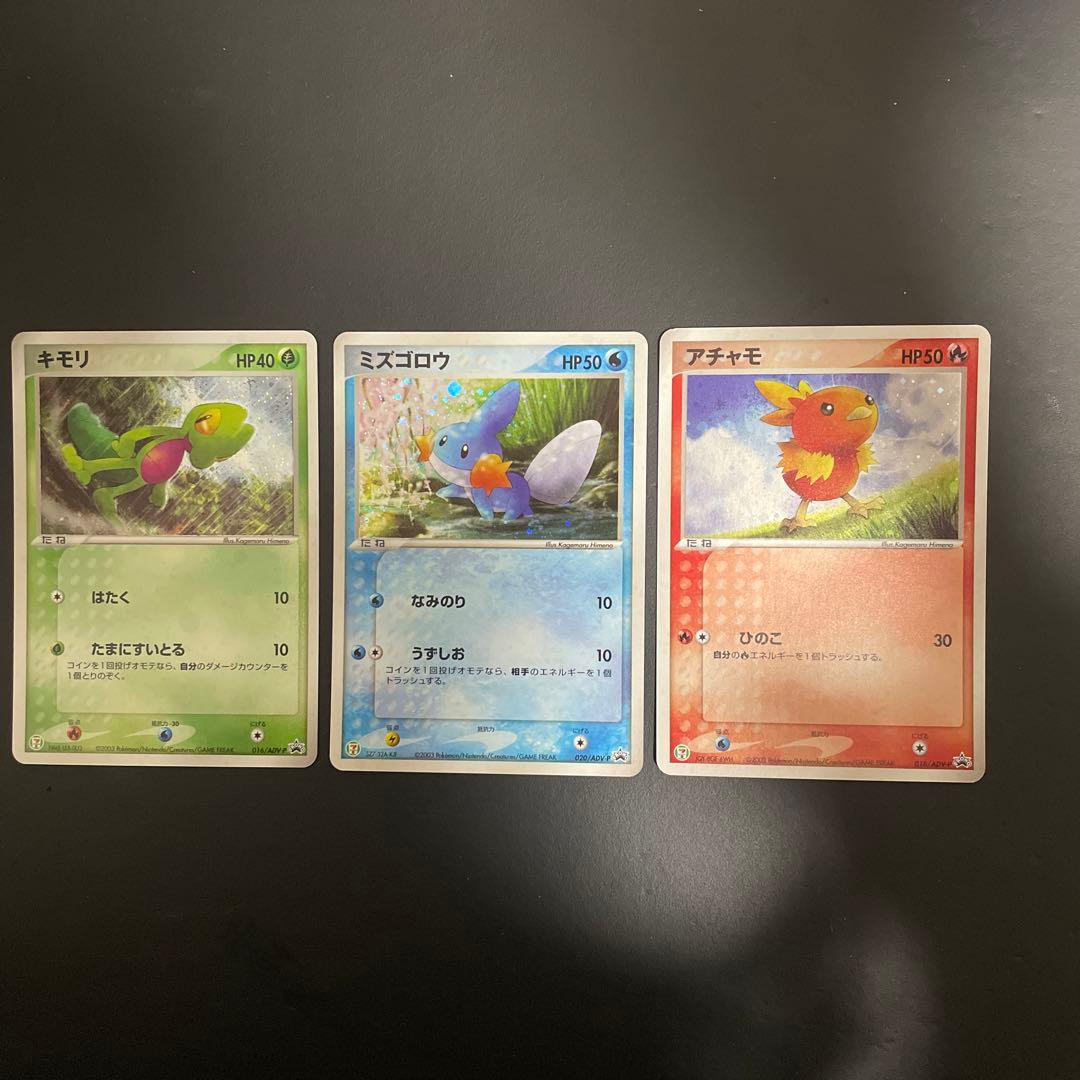 ポケモンカード 3枚セット（キモリ・ミズゴロウ・アチャモ）セブンイレブン　プロモ