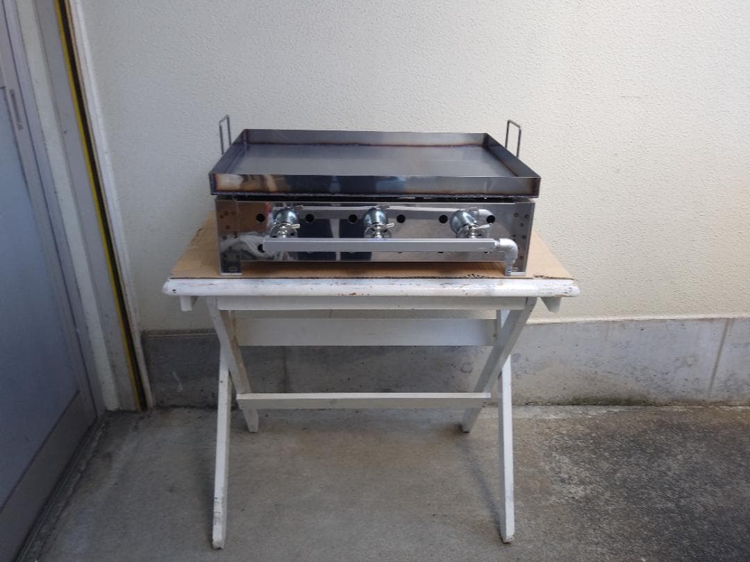 鉄板焼き　極厚９ミリ鉄板　フチ持ち手付　プロパンガス　グリドル　夏祭り　盆踊り