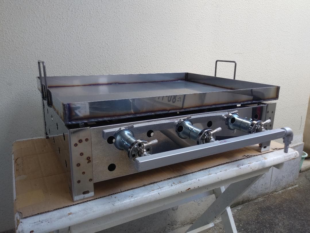 鉄板焼き　極厚９ミリ鉄板　フチ持ち手付　プロパンガス　グリドル　夏祭り　盆踊り